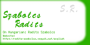 szabolcs radits business card